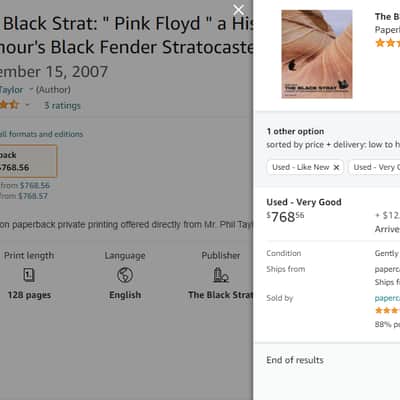 Pink Floyd The Black Strat A History of David Gilmour's Black Fender Stratocaster 1st Ed +FREE BONUS image 24