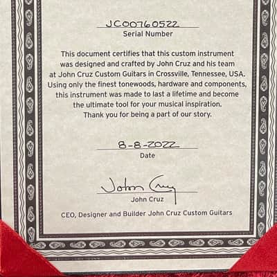 John Cruz Custom Guitars Crossville ST - Time Capsule Gulfstream Blue Metallic #60522 image 13