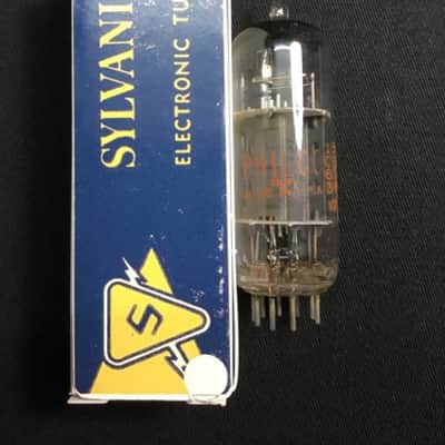 SYLVANIA (Philco) 12BH7A [] Getter AUDIO Amp VACUUM TUBE USA Tested 9.5929-D image 1