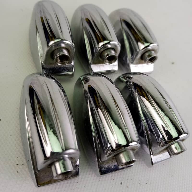 *Gretsch 6x Tom/Snare Drum Lugs Round Badge Chrome Renown Vintage 60s Streamline image 1