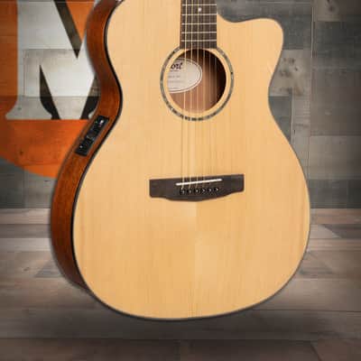 Cort L60BK Luce Series L60 Orchestra Cutaway Acoustic Electric Guitar - Natural Gloss (L60CENAT-U) image 1