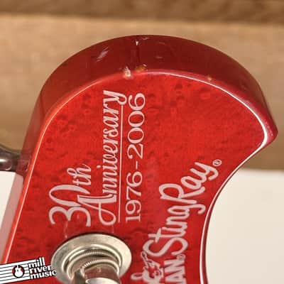 Music Man 30th Anniversary StingRay 4 2006 Crimson Red w/ OHSC – Used image 9