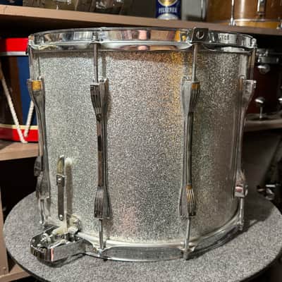 Ludwig Marching Snare Drum In Silver Sparkle image 3