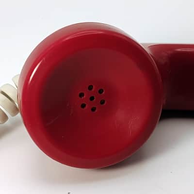 Custom Lo-Fi Telephone Microphone - Northern Electric G1 1970's Handset - Red w/ Model 2500 Base image 5