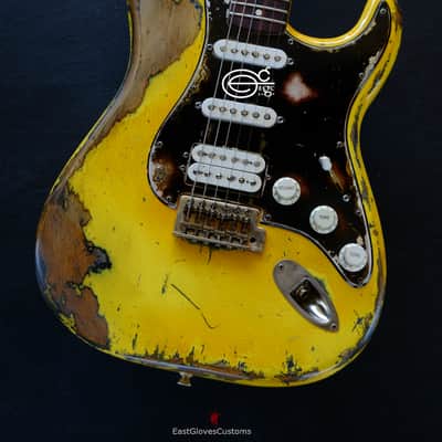 Fender Stratocaster HSS TV Yellow Heavy Aged Relic image 11