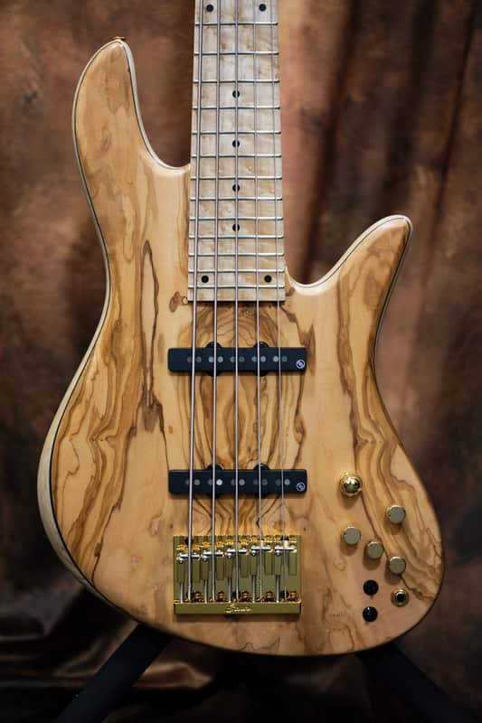 Fodera Emperor 5 Bolt-on Custom Olive image 1