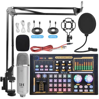 Bm800 Microphone Sound Card Full Set Of Mobile Phone Computer Microphone Special Equipment Suit image 13