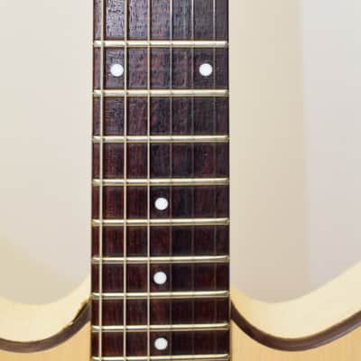 Vintage 60's Danelectro Convertible Hollow-Body Electric Guitar, Blonde w/ Gig Bag image 9