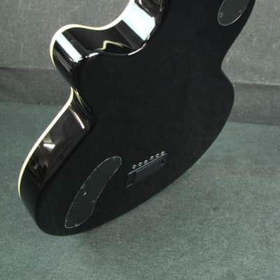 Parkwood H2 Black Hybrid Electric Semi-Hollowbody Guitar w/ Hardshell Case image 8