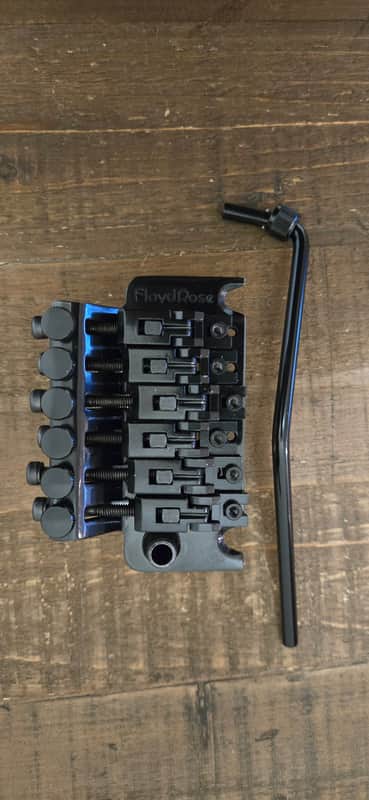 Floyd Rose 1000 Tremolo Black w/ Arm, 34mm block, shorter string lock bolts image 1