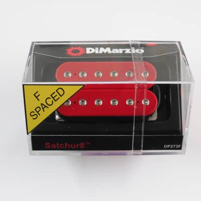DiMarzio Satchur8 Bridge Humbucker Red W/Chrome Poles DP 273 F