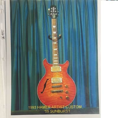 Hamer Artist Custom '59 Sunburst Semi Hollow Body Cherry Burst 1996 image 11