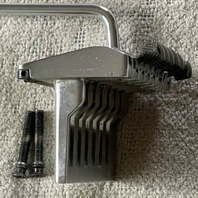 80’s Kahler 2520 Tremolo Bridge Vibrato Chrome Complete w Arm + Studs USA Patent Applied For image 6