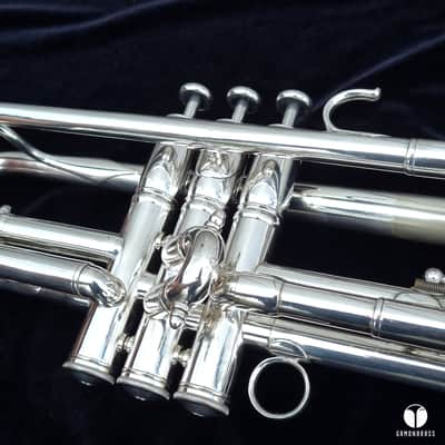 F. Besson pre war 88xxx GRAND PRIX trumpet - silver plated gamonbrass image 13
