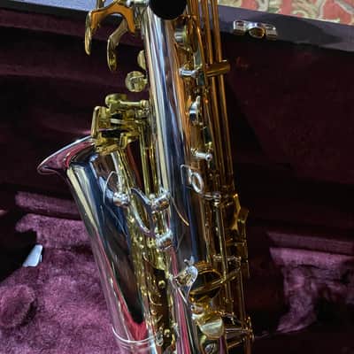 Jupiter Artist Model JAS-869 Alto Saxophone...Silver & Gold w Sterling Neck image 8