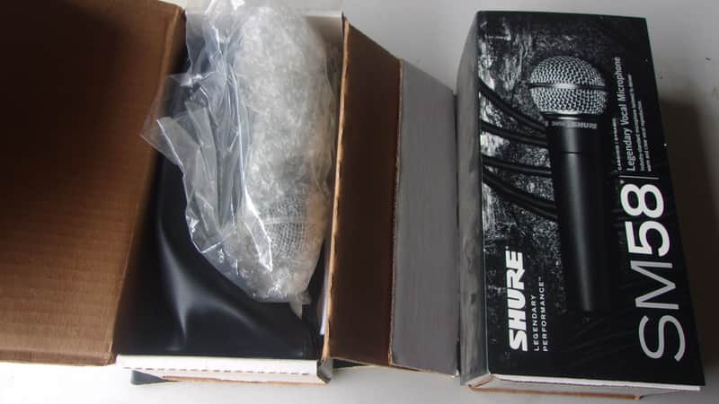 2 New Shure SM58 Vocal Microphones in boxes image 1