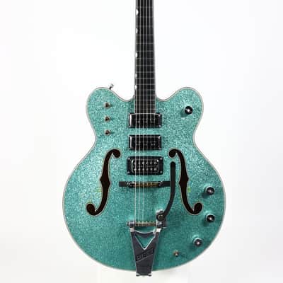 2015 Gretsch USA Custom Shop STEPHEN STERN G6136-CS DC Double Cut White Falcon Turquoise Sparkle 3-Pickup ONE-OFF! image 6
