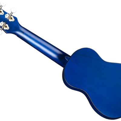 LUNA Starry Night Soprano UKULELE w/ Light Case new Uke - Mahogany - Blue image 3