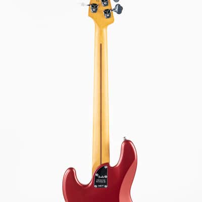Fender American Ultra II Jazz Bass V with Maple Fretboard - Sinister Red image 9