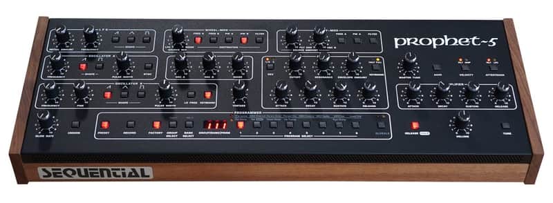 Sequential Prophet-5 Desktop 5-Voice Polyphonic Synthesizer 2021 - Present - Black with Wood Sides image 1