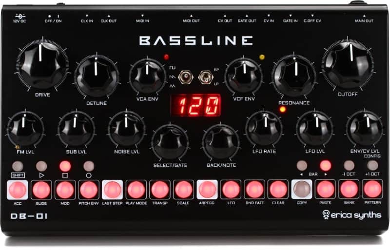 Erica Synths Bassline DB-01 Desktop Bassline Synthesizer (BassDB01d1) image 1