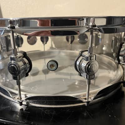 DW Design Series Acrylic 5.5x14" Snare Drum 2015 - Present - Clear Acrylic image 4