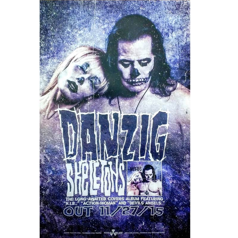 DANZIG - Skeletons Ltd Ed Rare New Tour Poster! Goth Metal Punk Rock Misfits Samhain Type O Negative image 1