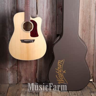 Washburn HD100SWCEK Heritage Dreadnought Cutaway with Electronics Natural