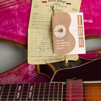 Gibson ES-350TD Thinline Hollow Body Electric Guitar (1961), ser. #R6078-10, original brown hard shell case. image 12