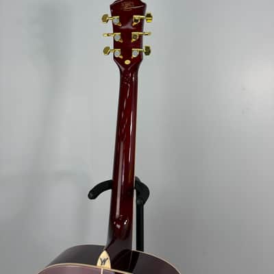 (Mint) Washburn WD100DLTWRK Wine Red 6 string Dreadnought Mahogany Acoustic Guitar image 5