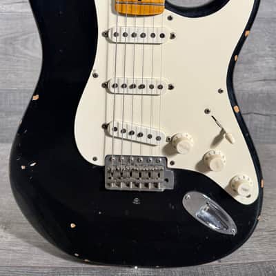 Fender V000 Serial Number American Vintage 1957 RI Stratocaster 1982 - Black image 2