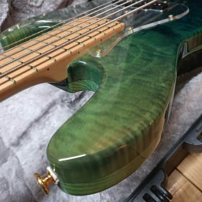 2018 Bacchus Exotic Wood Custom Woodline 517 Japan Handmade Series 5 String Bass image 5