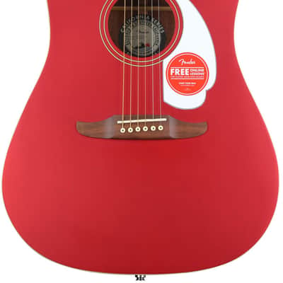Fender Redondo Player Acoustic-electric Guitar - Candy Apple Red image 1