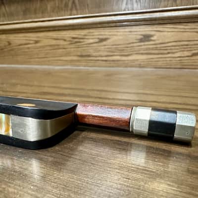 German Unstamped 3/4 French-style Pernambuco Bass Bow circa 1900 image 5
