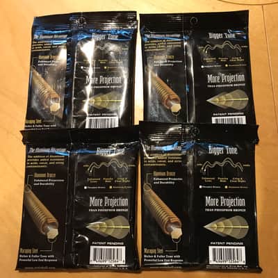 Ernie Ball Aluminum Bronze Guitar Strings - Medium, 4 Packs image 2