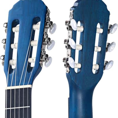Classical Guitar 4/4 for Adult Beginners, Spanish Style Guitar Nylon-strings Full Size 39 Inches Blue image 2