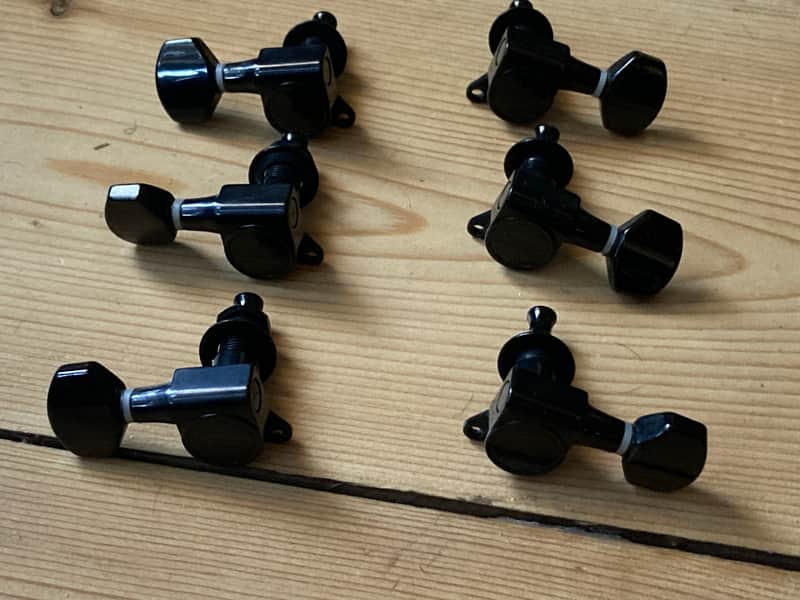 BC Rich 3 a Side Guitar Tuners Machine Heads 2000s Black image 1