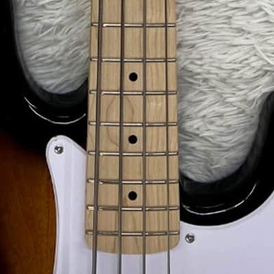 Fender Squier Sonic Precision Bass, Maple Fretboard, White Pickguard, Sunburst image 7