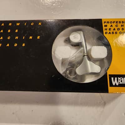 Old Style Warwick Bass Tuner Machine Heads 4pcs. Left / bass side. Platinum / Satin / Brushed Chrome finish. image 1
