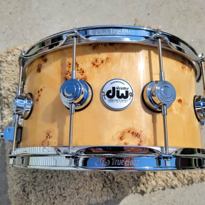 DW Collector's Series Exotic VLT 7x14 Snare Drum - Mapa Burl W/ Protection Racket Bag (C013-4) image 10