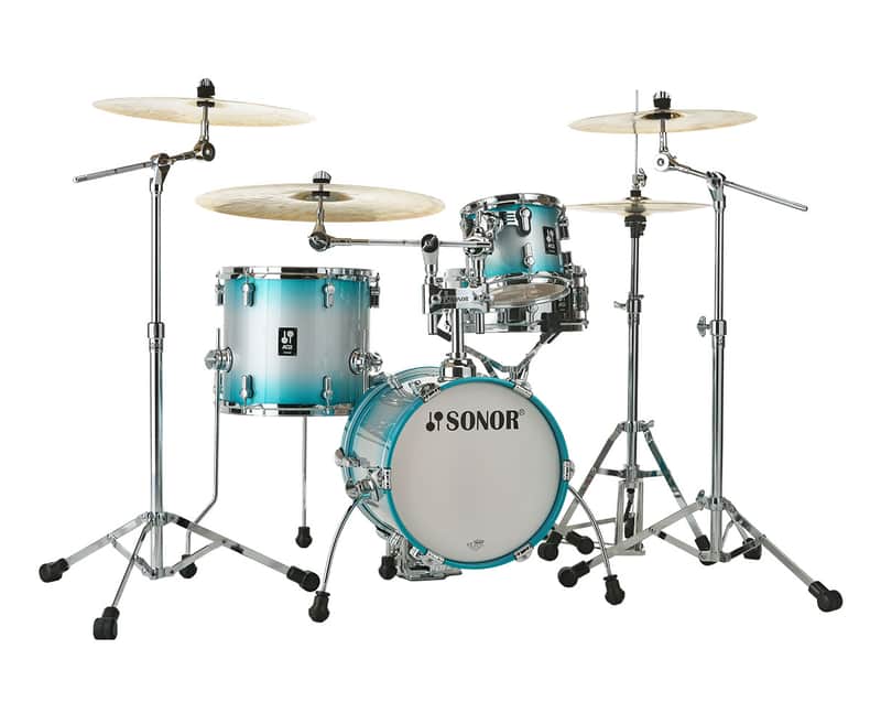Sonor AQ2 Maple Martini 4-pc Shell Pack w/ 14" Kick - Aqua Silver Burst