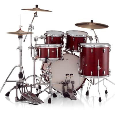 Pearl Masters Maple MM6 4-Piece Drum Shell Pack - 22/16/12/10 Natural Cherry image 6