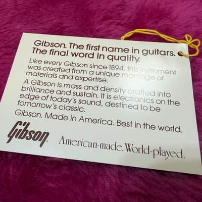 1980s Gibson USA Map Guitar Hang Tag Vintage Case Candy 1983 1984 Manual NOS image 6