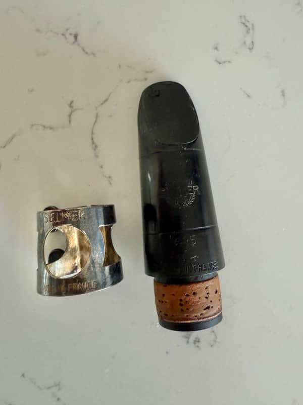 Selmer C85 105 Clarinet Mouthpiece and Tarnished Silver Plated Ligature. - Hard Rubber image 1