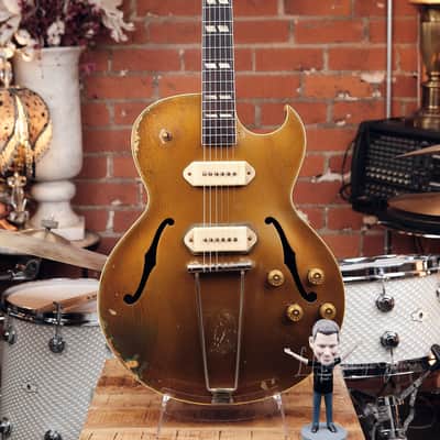 1954 Gibson ES-295 Gold Hollowbody - Original P-90s, Lifton Case, 6 lbs. 7 oz! image 1