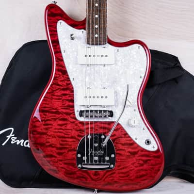 Fender 2024 Collection MIJ Hybrid II Jazzmaster 2024 Red Quilt Beryl QMT Japan w/ Bag image 1