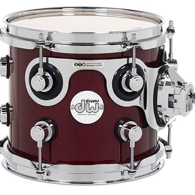 DW Design Series Maple Suspended Tom, 7x8 - Cherry Stain Gloss Lacquer w/Chrome Hardware (DDLG0708STCS) image 2