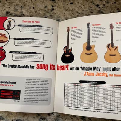 Ovation Catalog 1999 1865 Al Di Meola elite 12 string legend nylon 1863 1867 special balladeer celebrity deluxe cs257 CC01 CC-026 long neck mandolin bass Trekker Viper image 12