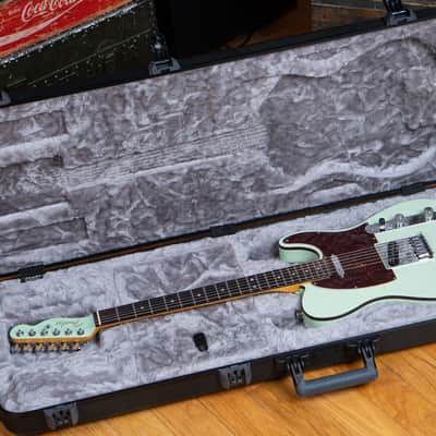 Fender American Ultra Luxe Telecaster 2021 Transparent Surf Green image 11