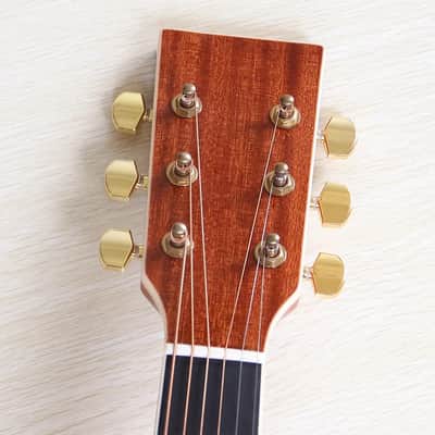 Electric Acoustic Guitar 41 Inch Dead Wood Cutaway Design with Fingerboard Inlay High Glossy Folk Guitar with EQ image 4